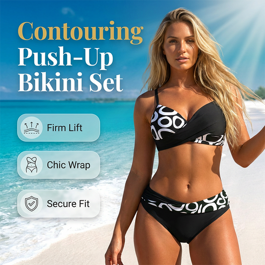 🌊 Set de bikini din două piese asamblate — design elegant, care îmbrățișează silueta, cu o croială care subliniază formele, pentru a te face să strălucești de încredere pe plajă ✨