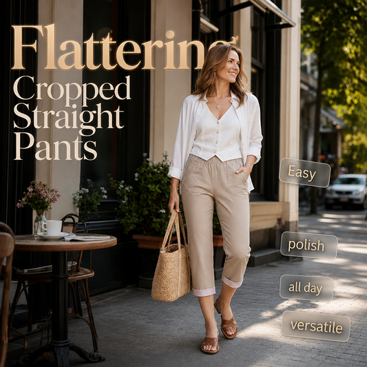 👖 Pantaloni Crop Eleganți Slim Fit – Croială Zveltă & Confort Zilnic ✨