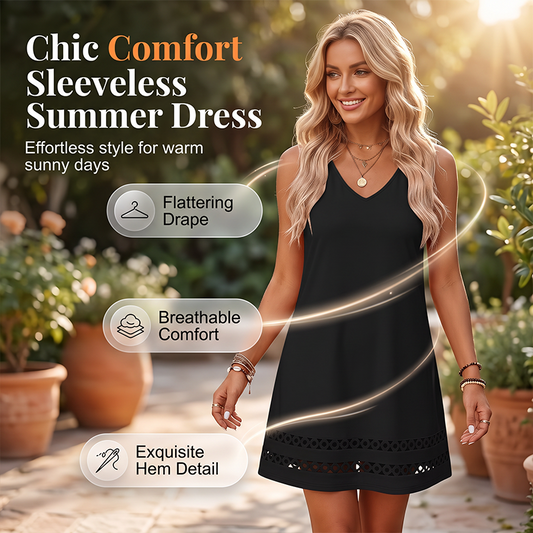 🌠️😍Rochie casual pentru femei, fără mâneci, cu decolteu în V👗