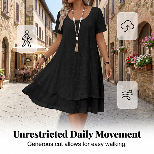 👗✨ Rochie de Damă Lejeră cu Croială Largă și Mânecă Scurtă — Confort și Stil În Fiecare Zi 🌞