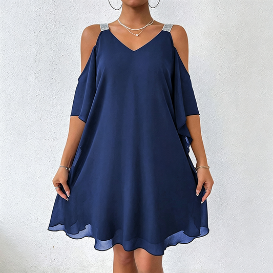 👗✨ Rochie Lejeră cu Umeri Goi și Decolteu în V – Elegantă, Feminină, 4 Culori 🌟