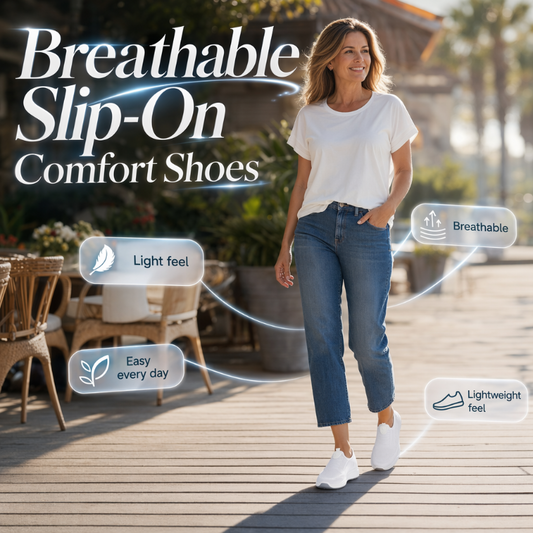 👟✨ Pantofi Comozi Femei Slip-On Respirabili – Talpă Moale, Partă Superioară Tricot | 7 Culori | 36-42🌿