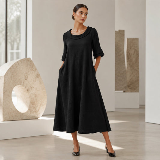 ❤️Rochia de vară casual pentru femei, cu gât rotund👗✨