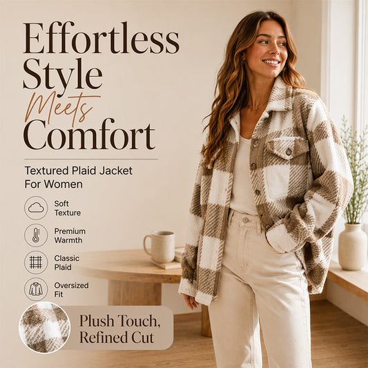 Must-Have🔥👔 Jachetă clasică cu carouri și nasturi – strat confortabil pentru zilele răcoroase de toamnă