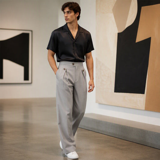 🔥❤️ Pantaloni Bărbătești Drepți, Rezistenți la śifonare, Textură Premium, Stil Versatil — Birou și Casual ✨