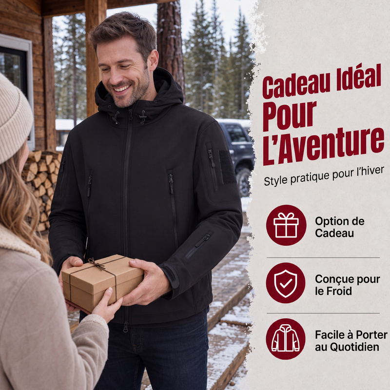 🥳💞+65 000 vendues🌧️🧥Veste Outdoor Homme Coupe-Vent & Déperlante❄️🎁