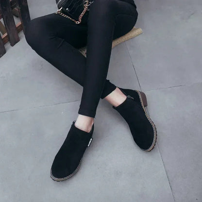 🌸Vente Flash -50%💖Bottines à talon bas avec fermeture éclair latérale pour femmes