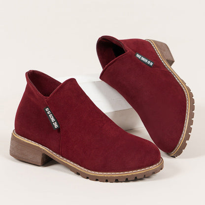 🌸Vente Flash -50%💖Bottines à talon bas avec fermeture éclair latérale pour femmes