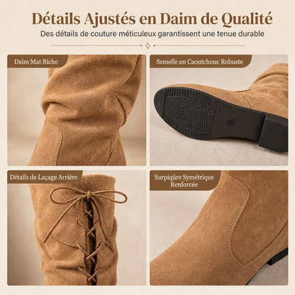 ⏳Liquidation totale⏳Bottes mi-mollet décontractées à lacets pour femmes