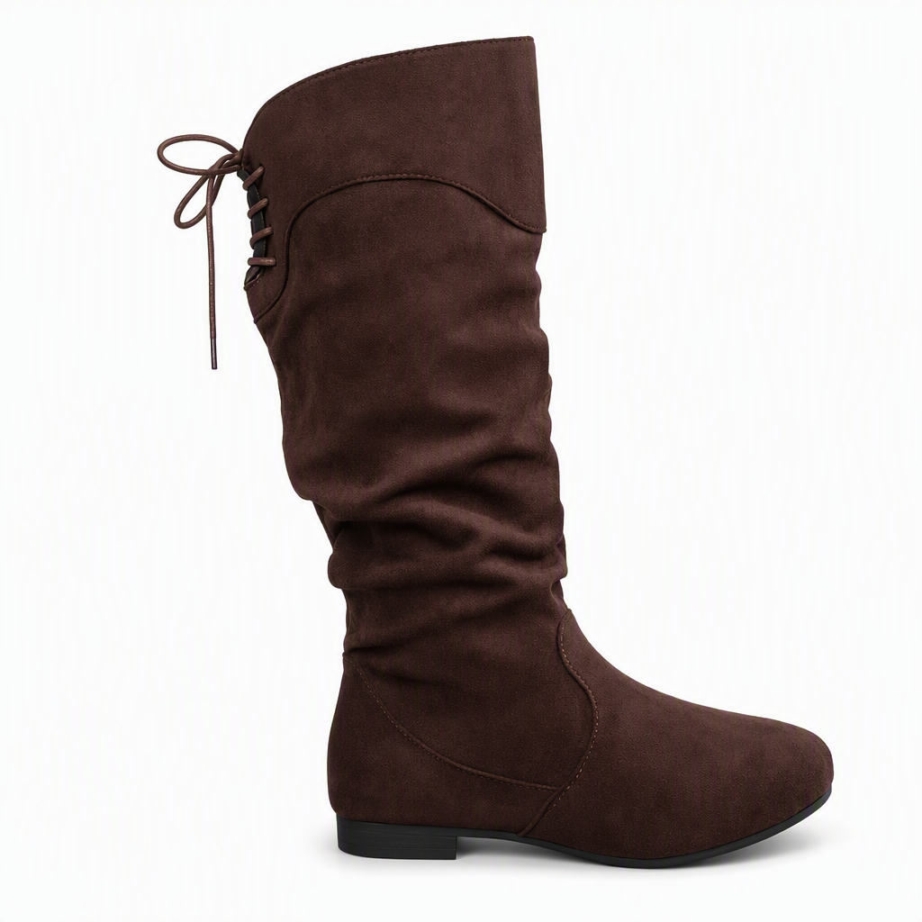 ⏳Liquidation totale⏳Bottes mi-mollet décontractées à lacets pour femmes