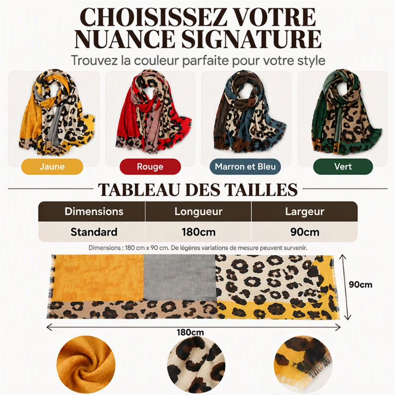 🔥 50% de réduction 🔥Foulard châle imprimé léopard polyvalent et léger