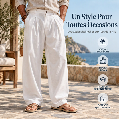 👜 -50 % sur toute la mode femme ! ✨Pantalon décontracté respirant à jambe large pour homme