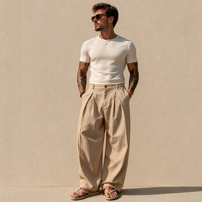 👜 -50 % sur toute la mode femme ! ✨Pantalon décontracté respirant à jambe large pour homme