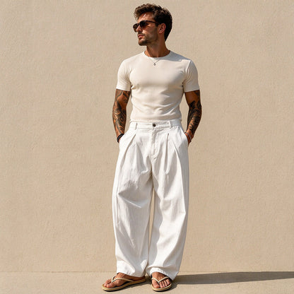 👜 -50 % sur toute la mode femme ! ✨Pantalon décontracté respirant à jambe large pour homme