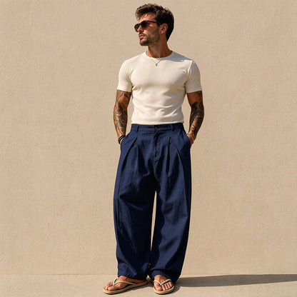 👜 -50 % sur toute la mode femme ! ✨Pantalon décontracté respirant à jambe large pour homme