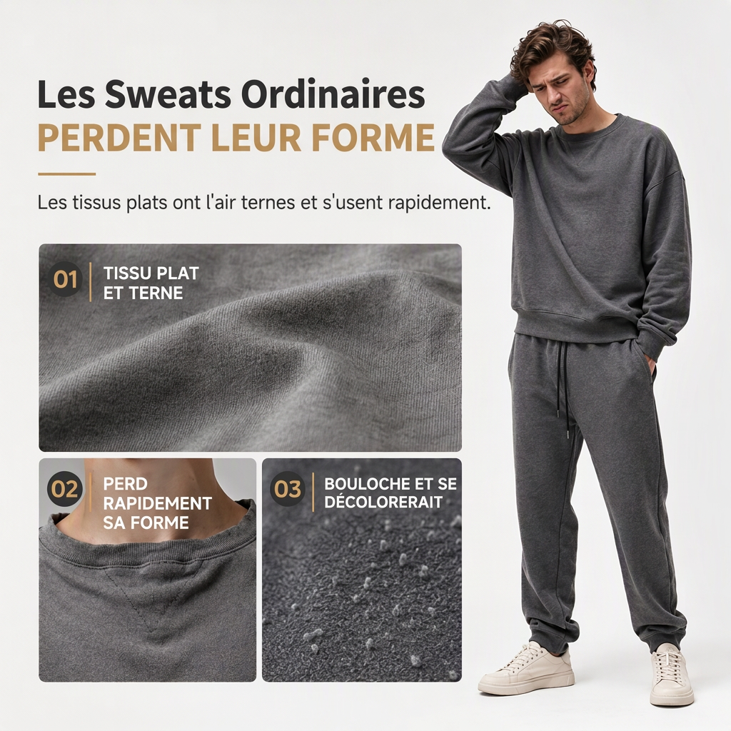 🍂 Ensemble homme 2 pièces avec sweat à capuche et pantalon – Style décontracté automne-hiver