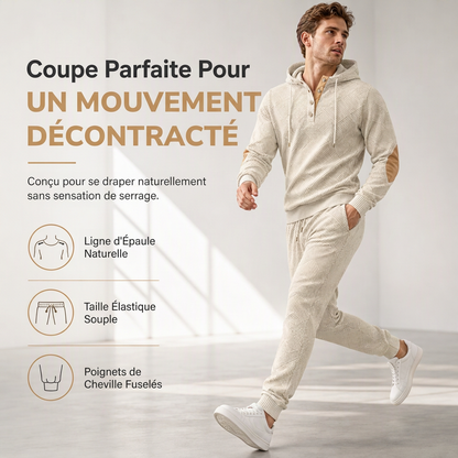 🍂 Ensemble homme 2 pièces avec sweat à capuche et pantalon – Style décontracté automne-hiver