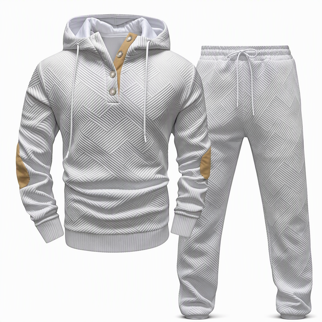 🍂 Ensemble homme 2 pièces avec sweat à capuche et pantalon – Style décontracté automne-hiver