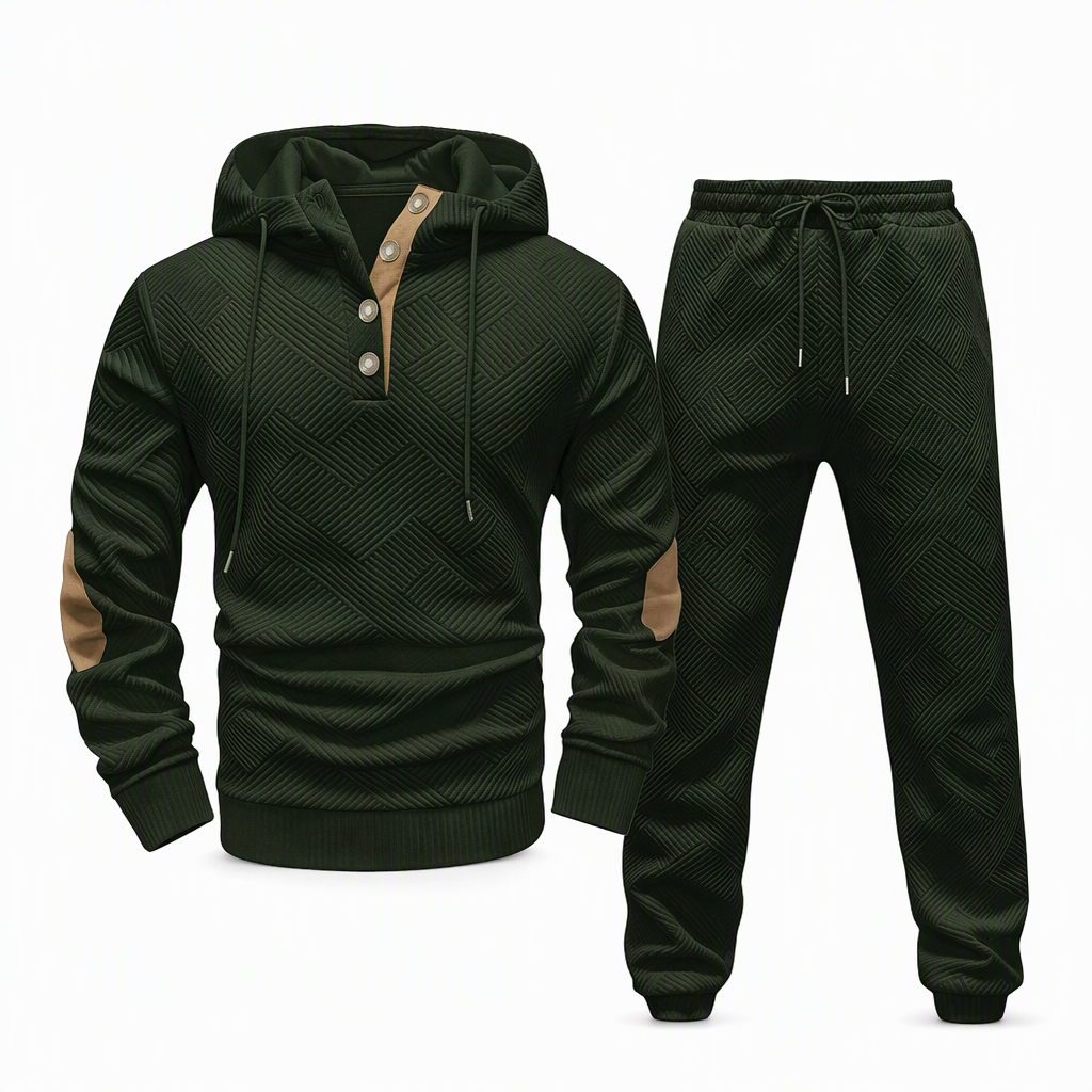 🍂 Ensemble homme 2 pièces avec sweat à capuche et pantalon – Style décontracté automne-hiver
