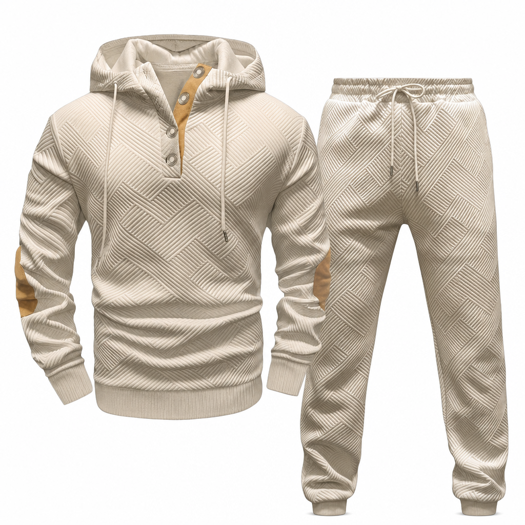 🍂 Ensemble homme 2 pièces avec sweat à capuche et pantalon – Style décontracté automne-hiver