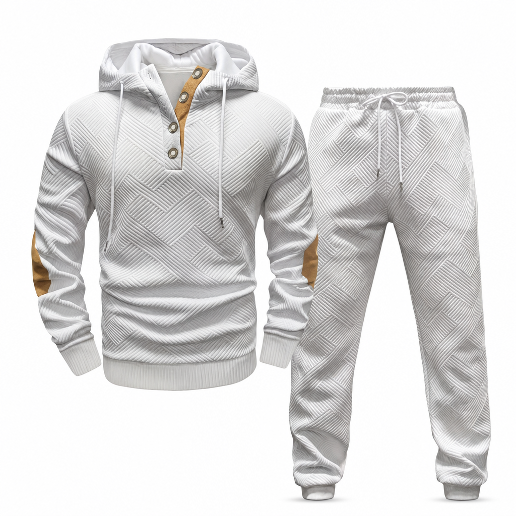 🍂 Ensemble homme 2 pièces avec sweat à capuche et pantalon – Style décontracté automne-hiver