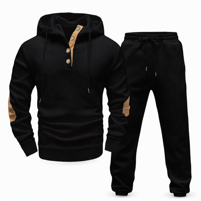 🍂 Ensemble homme 2 pièces avec sweat à capuche et pantalon – Style décontracté automne-hiver