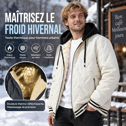 Veste à capuche chaude d'hiver pour hommes
