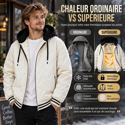 Veste à capuche chaude d'hiver pour hommes