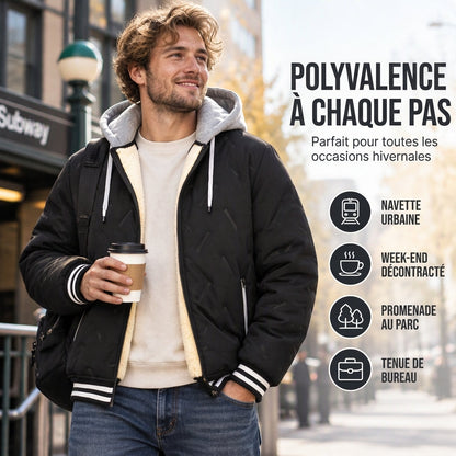 Veste à capuche chaude d'hiver pour hommes