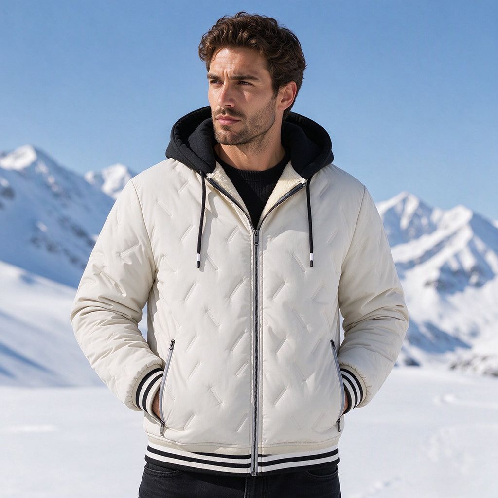 Veste à capuche chaude d'hiver pour hommes