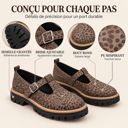 Chaussures Femmes à Plateforme Rétro à Bride en T