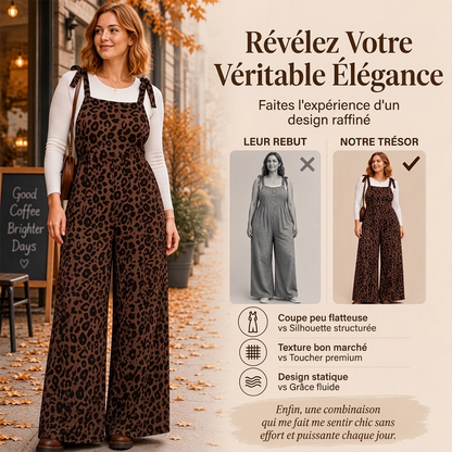 📢📢50 % DE RÉDUCTION !! ⏰& Livraison gratuite✈Combinaison à larges jambes pour femme à imprimé léopard