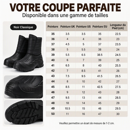 ❄️Bottes de neige imperméables unisexes à doublure pelucheuse