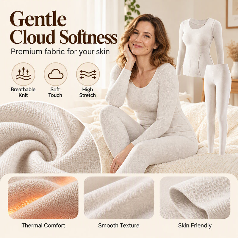 💖Offre exceptionnelle du Black Friday – 50 % de réduction !💖 ✨Ensemble de sous-vêtements thermiques sans coutures et auto-chauffants pour femme