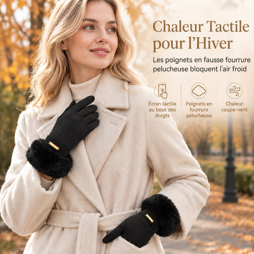 ✨ Gants thermiques d’hiver pour femmes, compatibles avec les écrans tactiles : coupe-vent, chauds et pensés pour le vélo comme la conduite 🧤