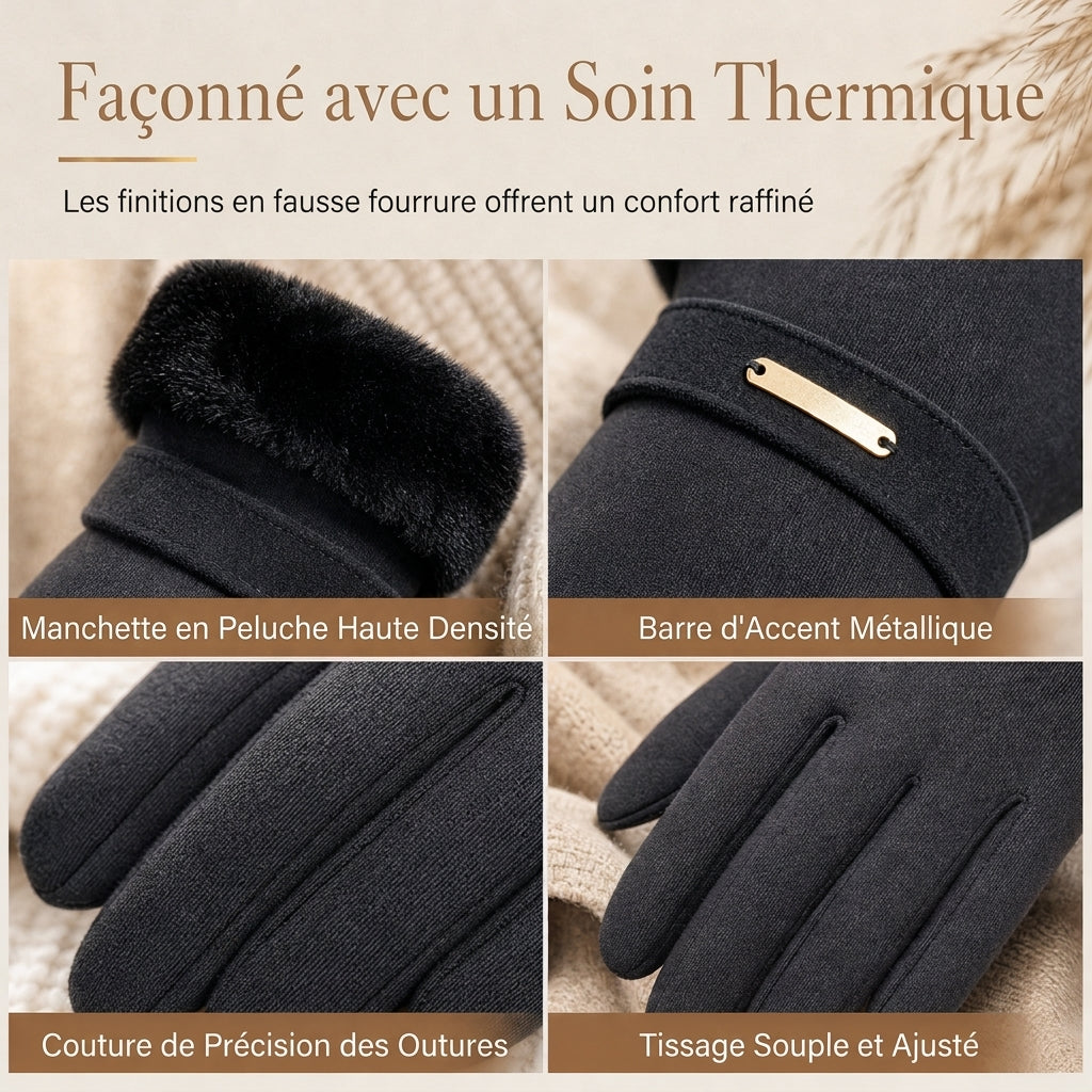 ✨ Gants thermiques d’hiver pour femmes, compatibles avec les écrans tactiles : coupe-vent, chauds et pensés pour le vélo comme la conduite 🧤