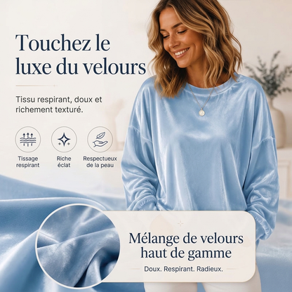 🔥 -50 % de réduction ! ✔️ Haut décontracté à manches longues et col rond pour femme - Un essentiel quotidien pour toutes les occasions 🌿