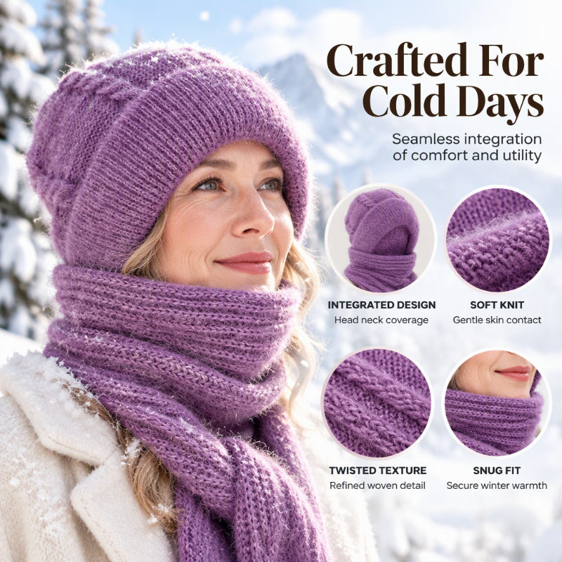 Écharpe à capuche chaude d'hiver pour femme