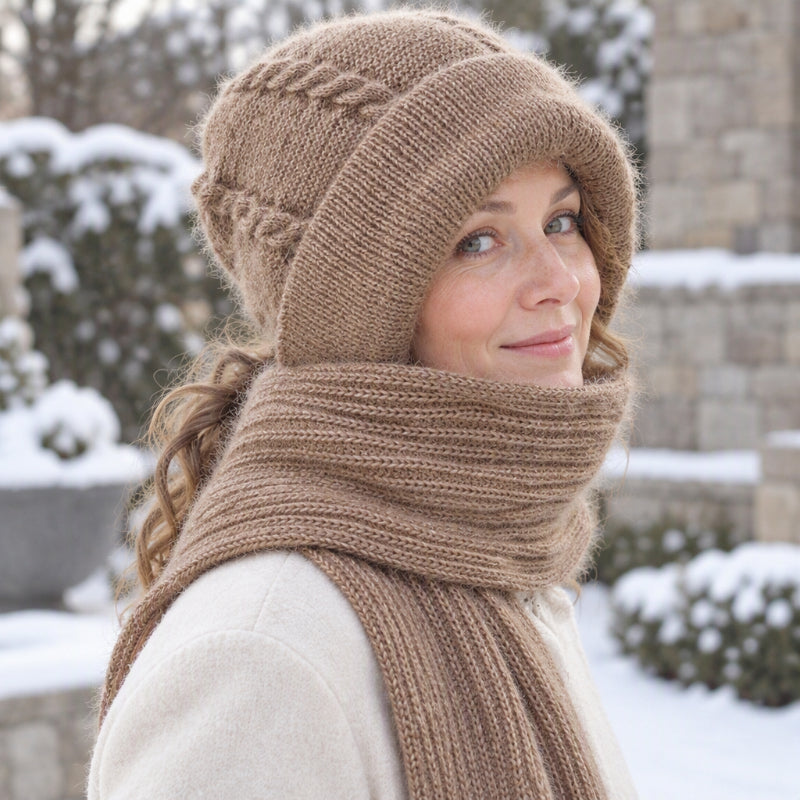 Écharpe à capuche chaude d'hiver pour femme