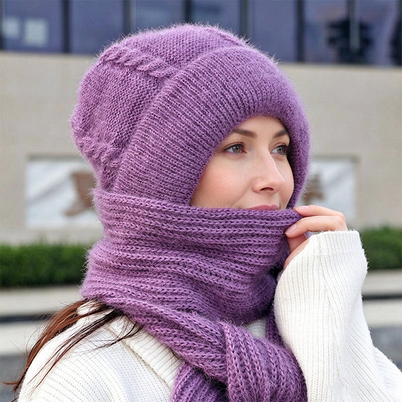 Écharpe à capuche chaude d'hiver pour femme