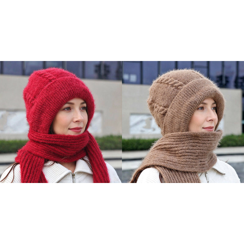 Écharpe à capuche chaude d'hiver pour femme