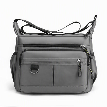 Sac bandoulière grande capacité pour homme, sac à bandoulière décontracté pour affaires à plusieurs poches et durable