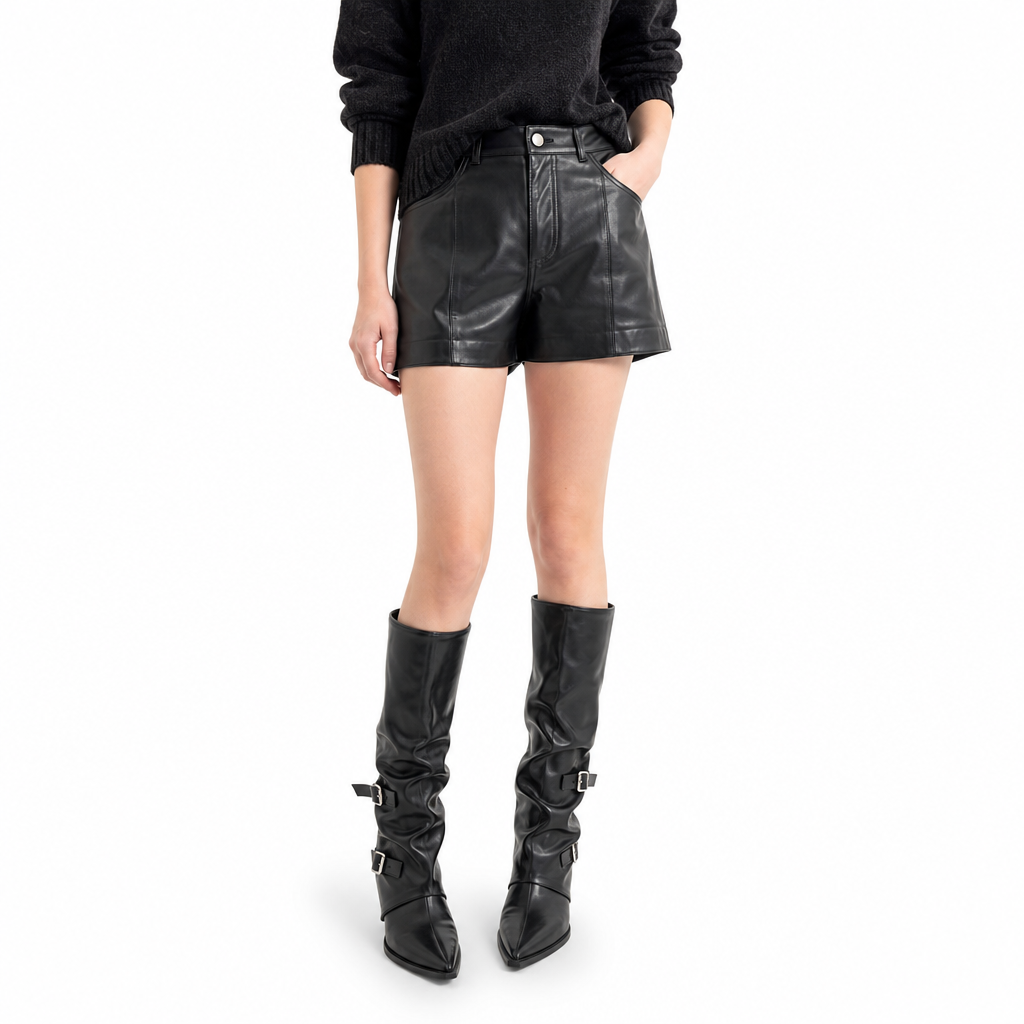 🔥-50 % DE RÉDUCTION👢Bottes à hauteur du genou bout pointu femme, cuir souple, talon bloc stable qui allonge la silhouette