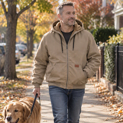 Veste d'hiver décontractée à capuche et thermorégulatrice pour homme