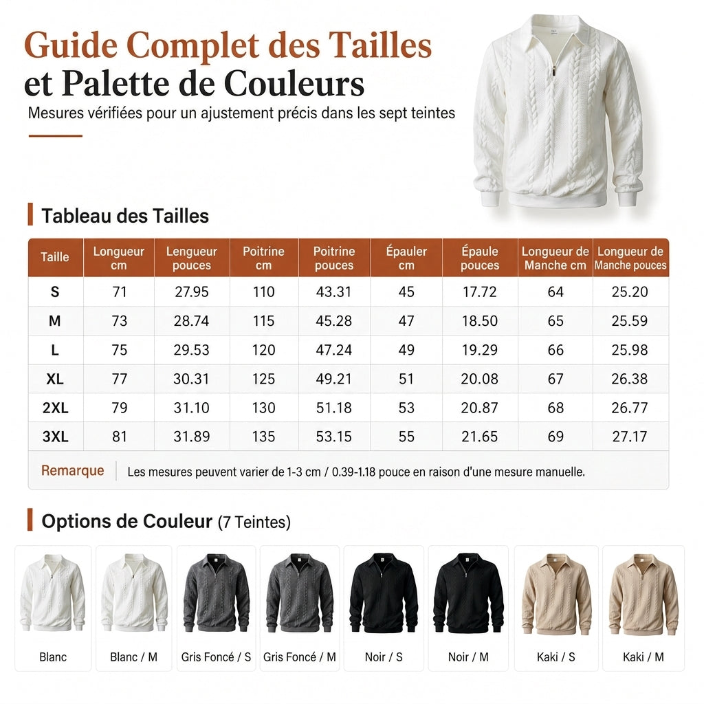 Pull en tricot jacard décontracté pour homme