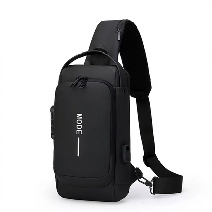 Sac bandoulière anti-vol avec port de charge USB pour hommes