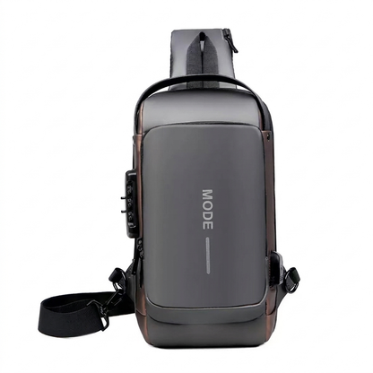 Sac bandoulière anti-vol avec port de charge USB pour hommes