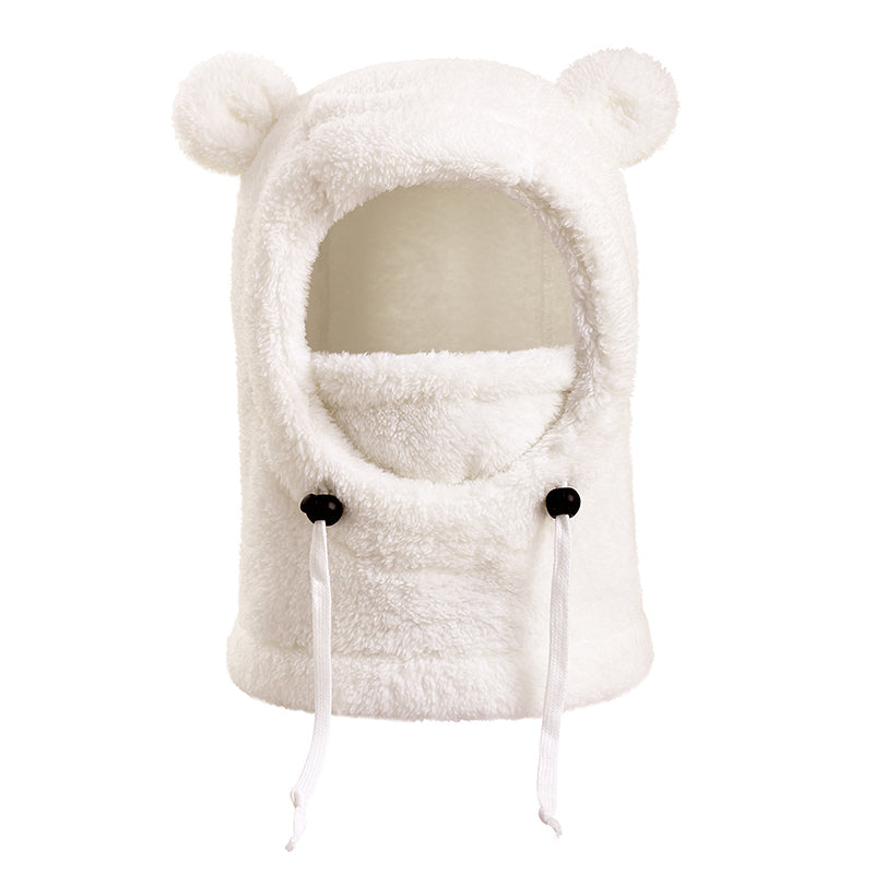 Balaclava doudou et chaude pour enfants avec d'adorables oreilles d'ours