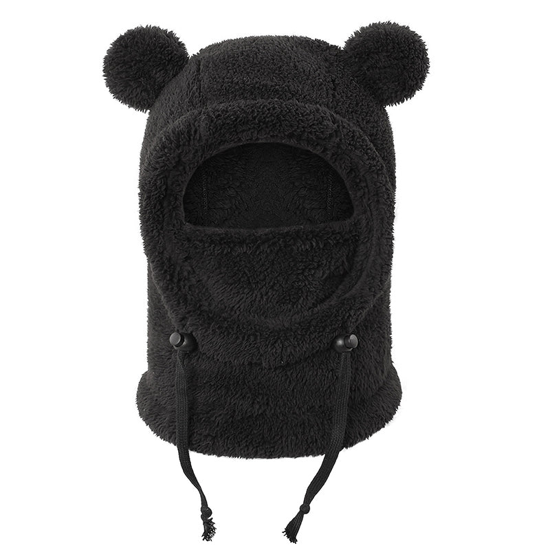 Balaclava doudou et chaude pour enfants avec d'adorables oreilles d'ours