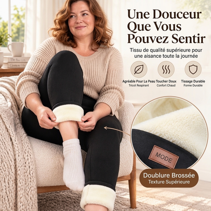 💖Legging Thermique Femme Taille Haute Doublure Peluche